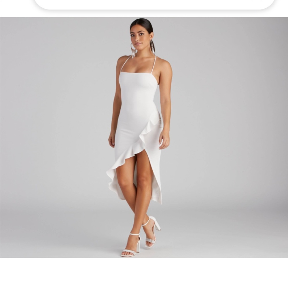 White cocktail dress